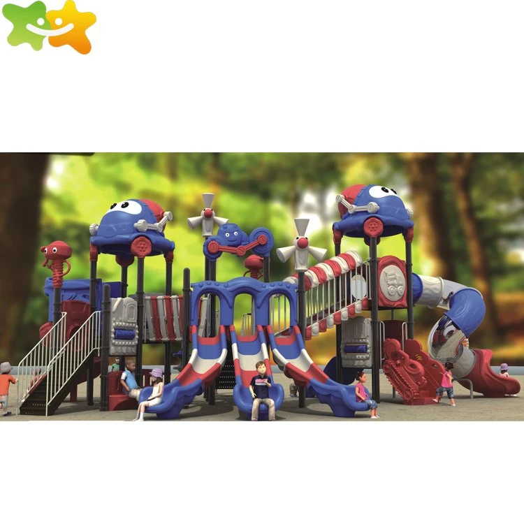 Outdoor Children Play Area Playground Equipment Slides with Swing Set