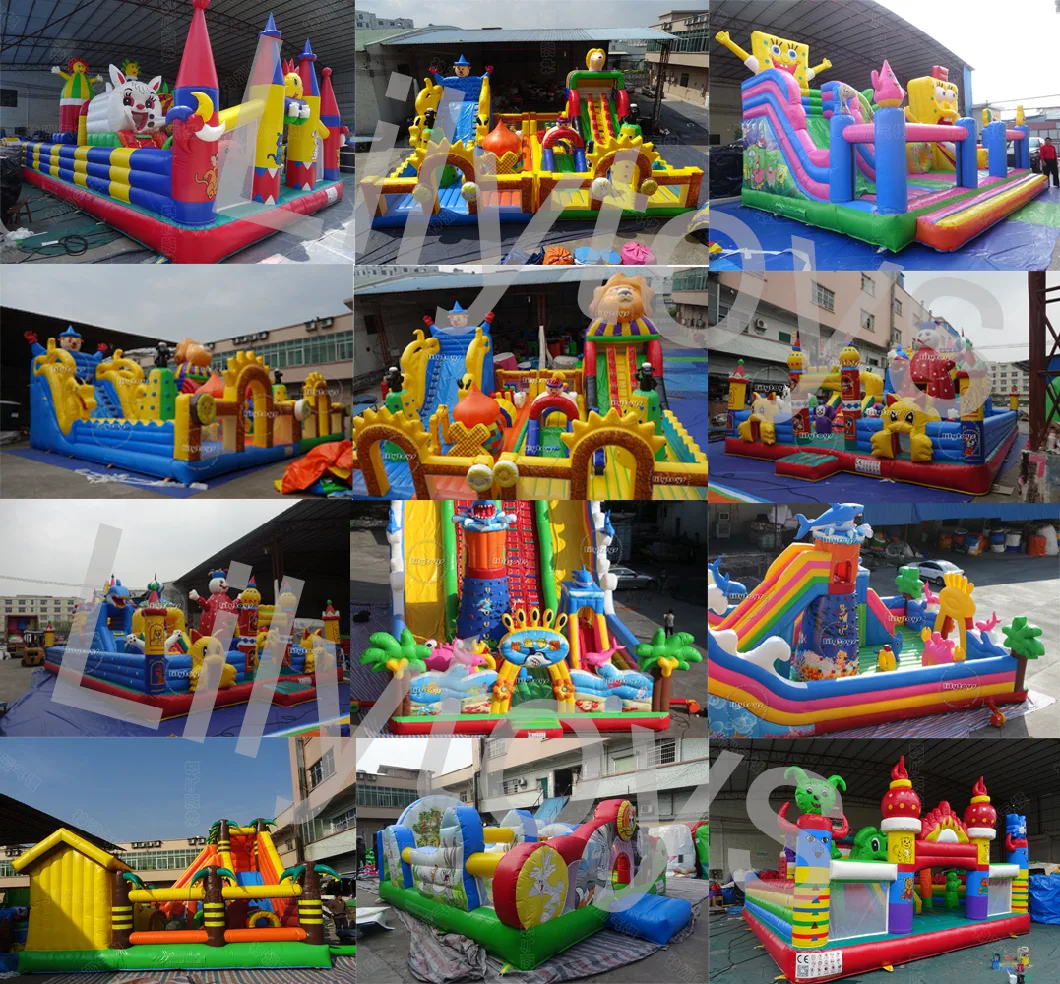 Lilytoys Big Inflatable Amusement Park Trampoline Park Fun City Bouncer Games for Kids